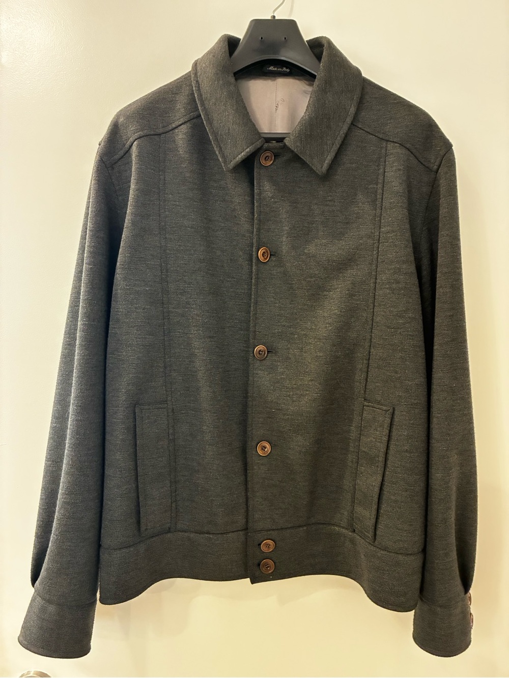 Mondo Di Marco Men's Grey Button-Front Jacket